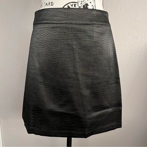 Lulus Going Boldly Crocodile Vegan Leather Mini Skirt